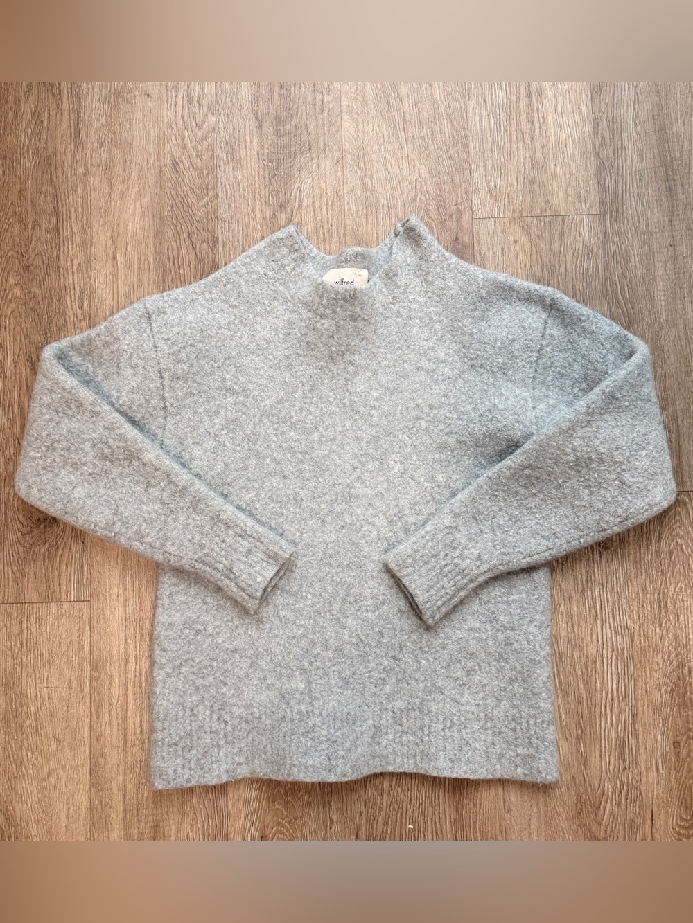 Wilfred Aritzia Gray Extra Fine Merino Wool Alpaca Sweater – Size S